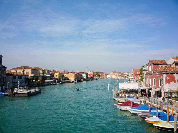 Venice, Italy - Oct 16, 2009: Exploring the beautiful island of Murano.