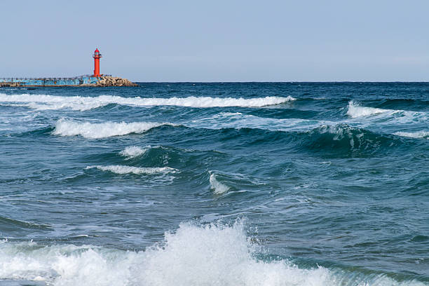idyllic seascape in winter