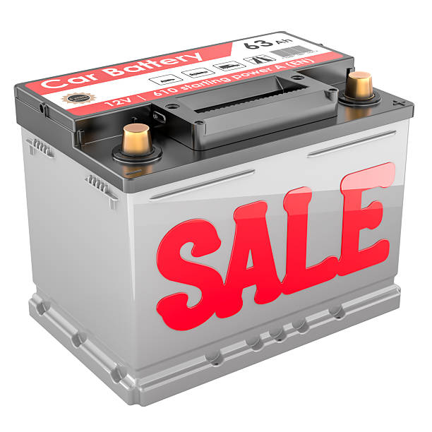 istock Car Battery with SALE text, 3D rendering 2228939056