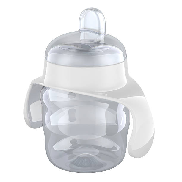 istock White Baby Sippy Cup and Training Cup for Baby. 3D rendering 2228939167