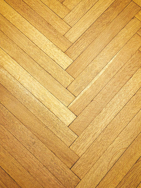Looking down on hardwood floor
