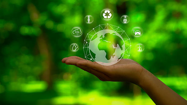 istock A hand holding a digital Earth surrounded by eco-friendly icons, symbolizing sustainability and green energy solutions. 2228947608
