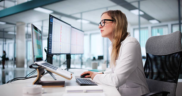 istock Female Nurse Analyzing Medical Billing Data 2228949123