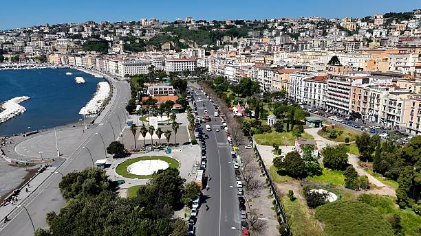 Naples Skyline At Naples In Campania Italy. Cityscape Scenery. Downtown City. Naples Skyline At Naples In Campania Italy. Cultural Heritage Skyline. Beautiful Metropolis. Italy Landscape.