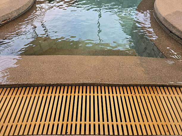 istock Tranquil Water Reflection in Spa Area with Wooden Decking 2228961661