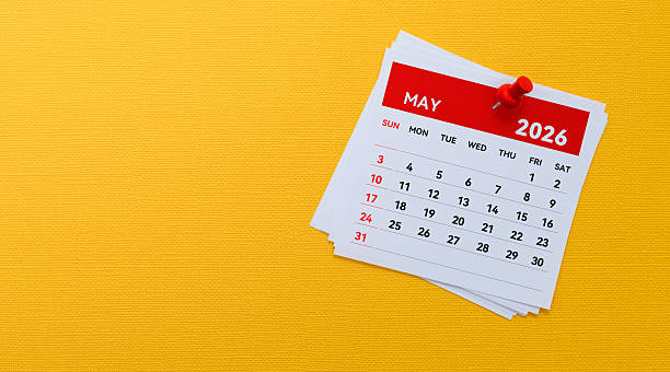 istock 2026 May calendar on yellow background 2228963067