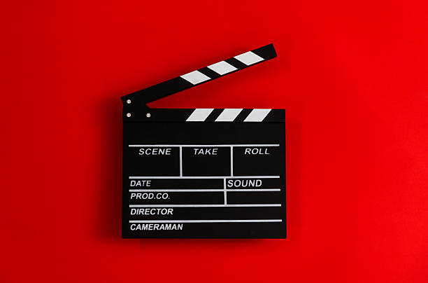 istock Film slate on red background 2228963218