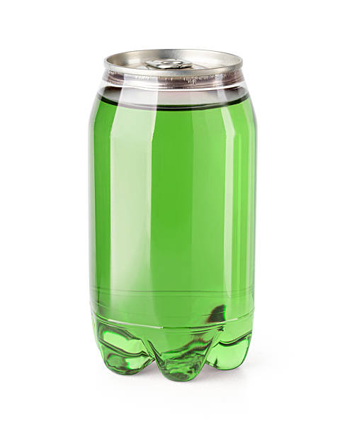 istock Green soft drink in plastic bottle with metal cap on white background 2228963913