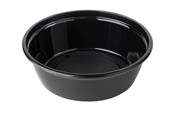 istock Black plastic bowl on transparent background for food storage 2228963930