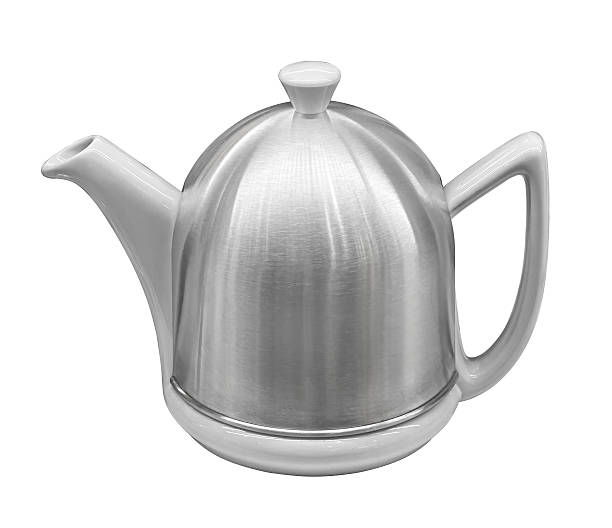 istock White and silver teapot with transparent background, brewing utensils for hot beverages 2228963969