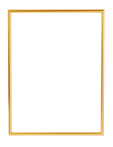 istock Realistic gold picture frame on transparent background isolating border 2228963985