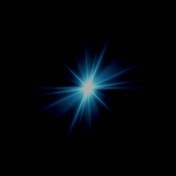 istock Rainbow crystal star. Crystal ray light, sun shines rainbow red yellow and blue color. Optical fire light effect. Vector lens glare leakage glare reflection effect. Sparkle shine. Sunlight 2228964067