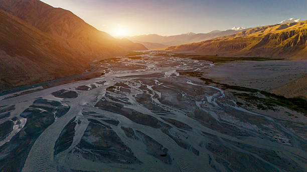 istock River channels in the Pamir Plateau during drought 2228970034