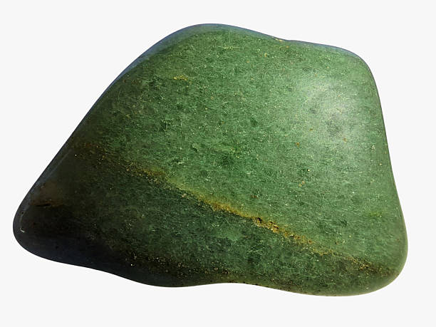 Green Aventurine isolated on white background