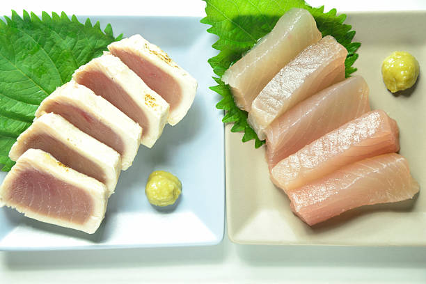 istock Albacore tuna sashimi served on a plate 2228985788