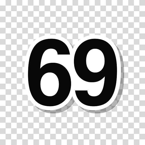 thumbnail image 2 of 69 Sixty Nine Number Funny Oval Bumper Sticker – Vinyl Decal, Sex Symbol, 3M Glossy White 2 of 3