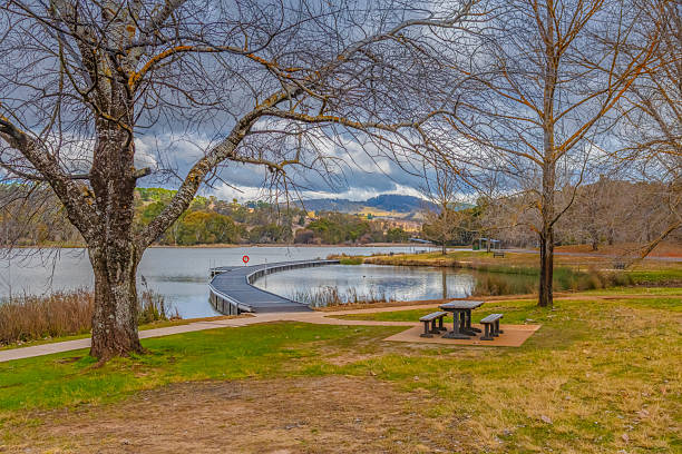 A Winter's day at Lake Canobolas near Orange at the foot of Mount Canobolas, in the Central West of NSW, Australia.
