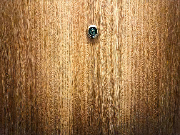 Close up wooden door