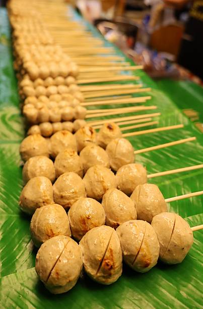 Meatball skewers.