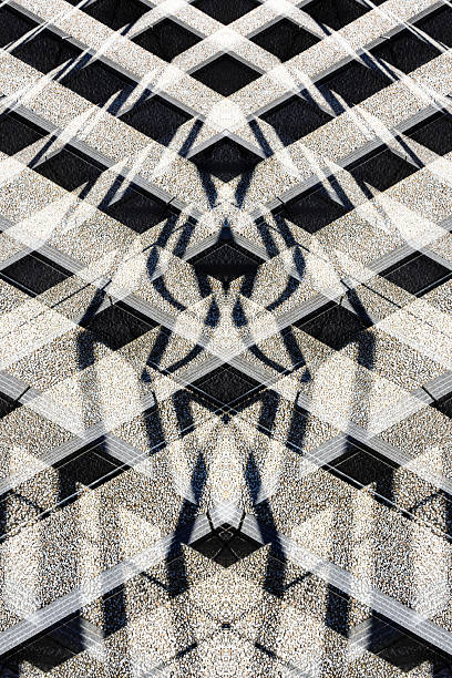 Close-up and abstract background of stairs with shadow.