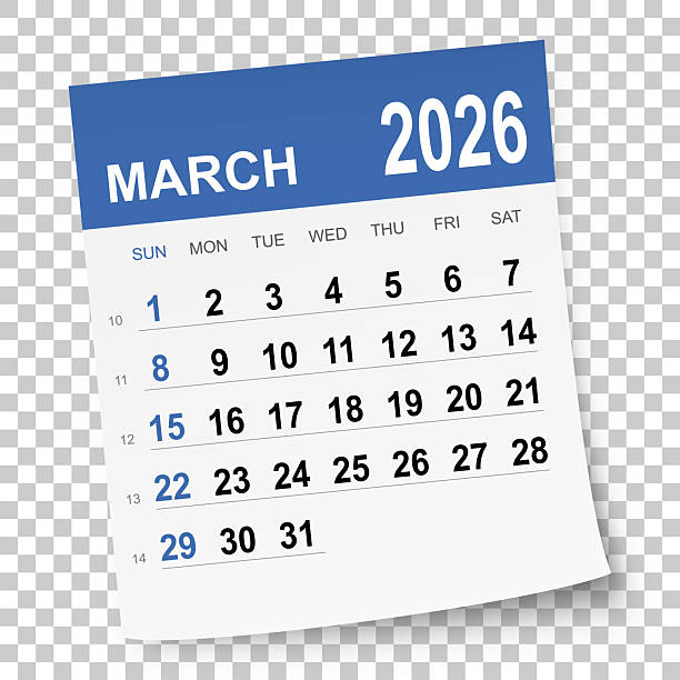 календарь на март 2026 года - март stock illustrations