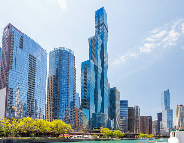 istock Vibrant sunny view of Chicago downtown skyline under a blue sky 2229028529