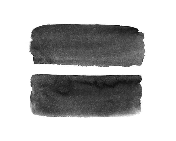 istock Abstract black watercolor isolated on white background 2229036730