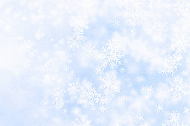 Festive Christmas  blue background with snowflakes