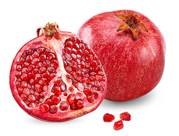 istock piece of pomegranate with seeds isolated on a white background. clipping path 2229039763