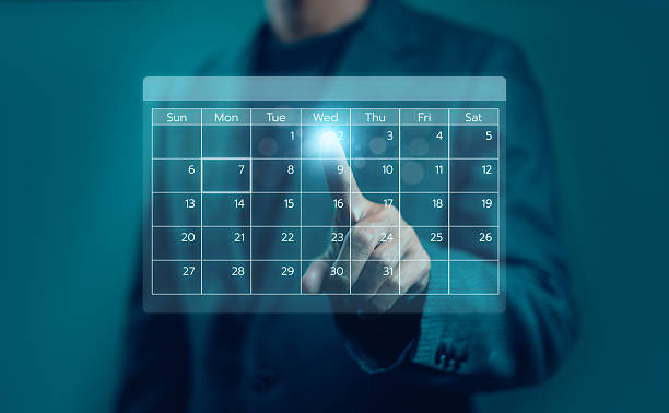 istock Business people use work schedules in business as a technological plan and project for proper planning and knowing the timeline of the work progress. 2229042081