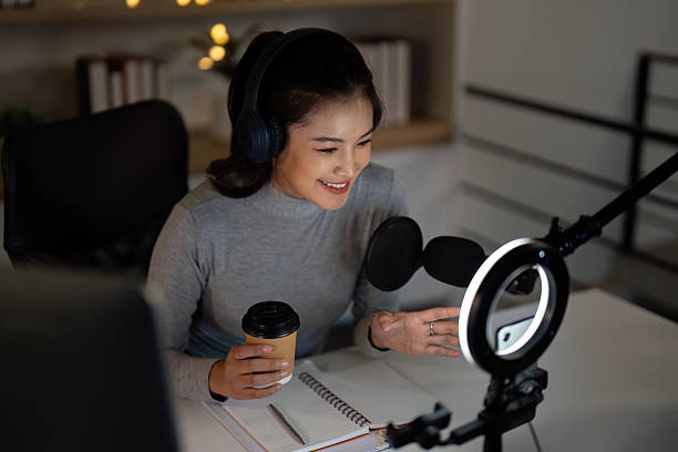 istock Podcast recording with young woman enjoying conversation 2229048338