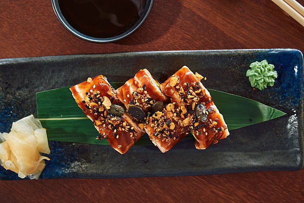 Deliciously Crafted Sushi Platter Showcasing Luxe Flavors with Tantalizing Garnishes and Vibrant Presentation for Culinary Enthusiasts