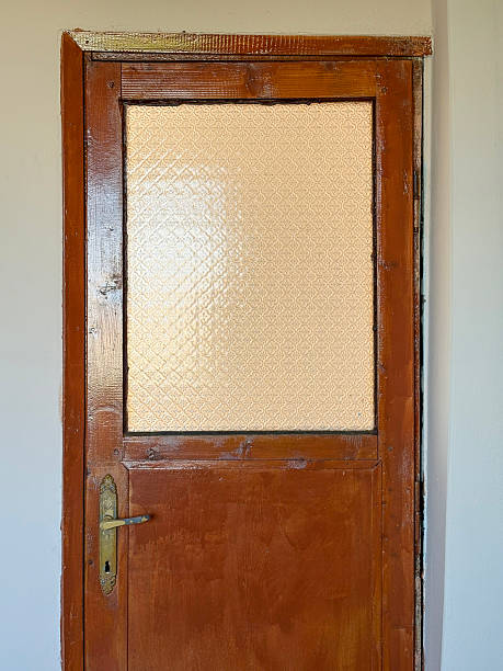 Domestic room old wooden indoor doors