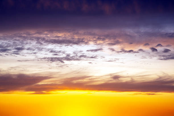 Sunset sky and mountain