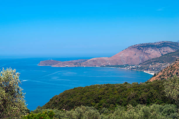 istock Panoramic view of Borsh bay 2229053061