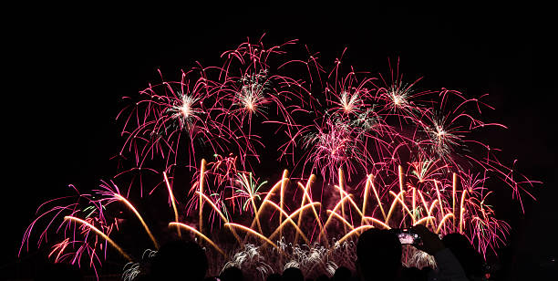 istock Spectacular Fireworks Light Up the Night Sky In Busan, Korea. 2229070367