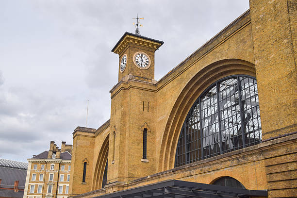 London, UK - August 8 2025: exterior daytime view of King's Cross railway station.