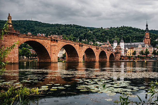 istock Old Bridge in Heidelberg Viewed from Riverside, Overcast Day 2229081579