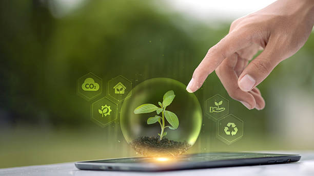 istock Sustainable Plant Growth and ESG Concept with Digital Technology 2229084454