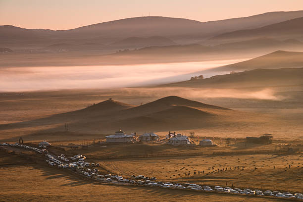 Travelling to Mongolia, Sunset, Golen, Sheep
