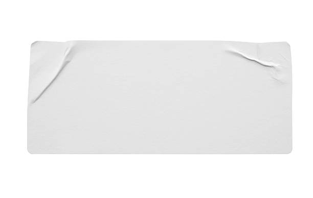 istock Blank white paper sticker label isolated on white background 2229091886