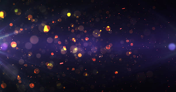 istock Cinematic awesome surreal particles dust flowing with fairy tail light flare. Shimmering underwater slow motion glittering particle loop. Event opener golden floor star dust flyby. Organic texture. 2229096353