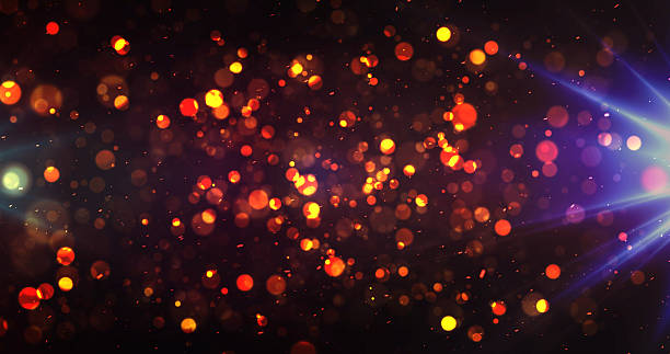 istock Cinematic awesome surreal particles dust flowing with fairy tail light flare. Shimmering underwater slow motion glittering particle loop. Event opener golden floor star dust flyby. Organic texture. 2229096355