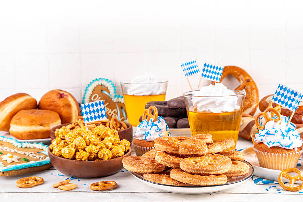istock Beer Fest festive food, with various snacks and desserts 2229113213