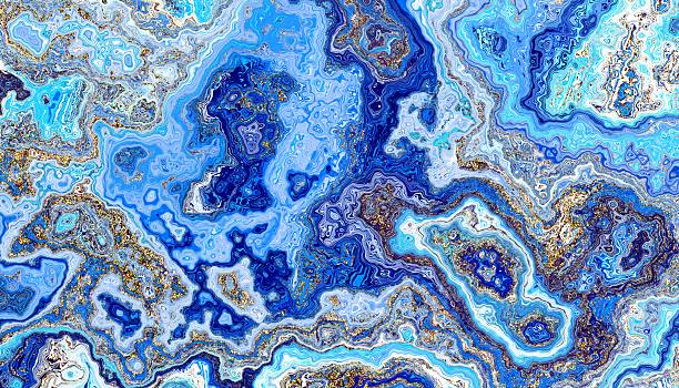 istock Luxury marble and gold abstract background texture. Aqua Menthe, Phantom Blue,Indigo ocean blue marbling with natural luxury style swirls of marble and gold powder 2229114815
