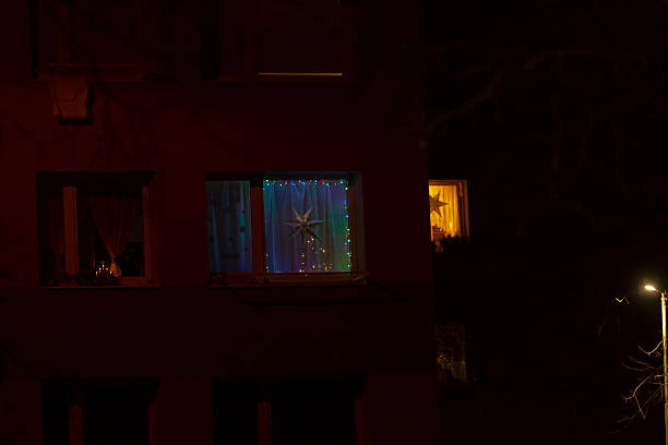 istock A window of a building is beautifully lit up brightly at night 2229116148