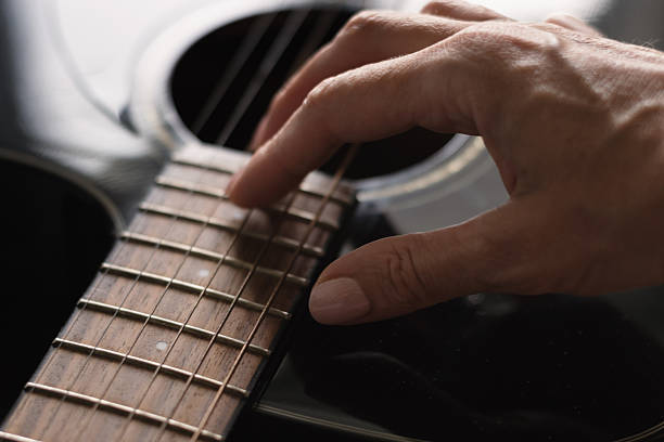 istock Acoustic guitar. Musical instrument. Close up 2229118338