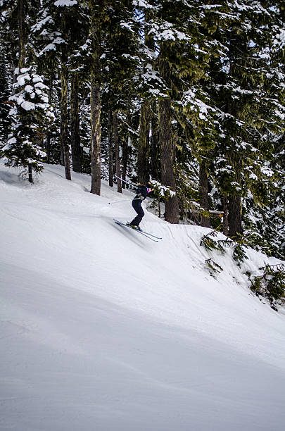 istock Girl Drops In on Skis 2229125969