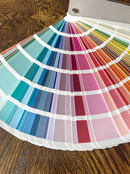istock close up palette catalog of paper samples for design 2229127263