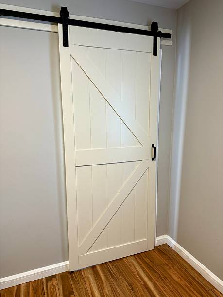 istock Sliding barn door style door 2229136886